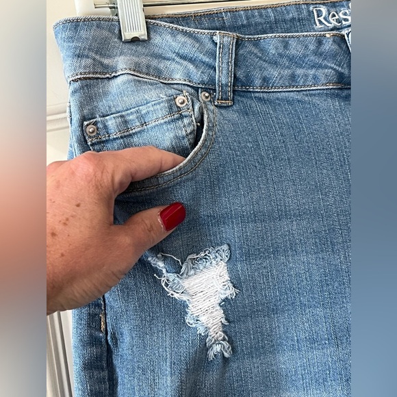 Resfeber Blue Light Wash Skinny Boyfriend Ankle Jeans Women’s Size 14 - Picture 8 of 15
